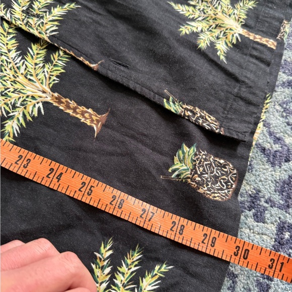 Vintage Joe Marlin Palm Tree/Pineapple Black Button Up Vacation Summer Size XL - Picture 6 of 7
